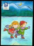 Strøkent postkort fra De XVII Olympiske Vinterleker i Lillehammer 1994.