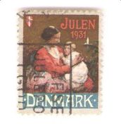 1931, DANSK JULEMERKE. Stempla.