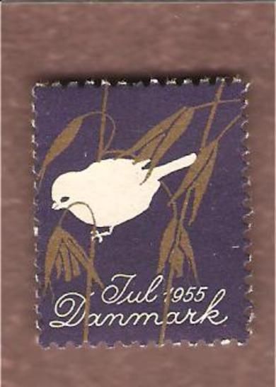 1955, DANSKE JULEMERKER. Ustempla