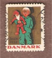 1932, julemerke fra Danmark, brukt