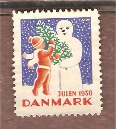 1938, julemerke fra Danmark, ustempla