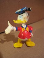 Donald Duck figur i hardlast eller gummi. 50-60 tallet??