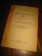 ÅRSKATALOG OVER NORSK LITTERATUR, 1933