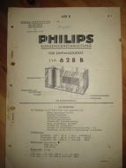 Phillips service dokumentasjon for 628B. 1938.