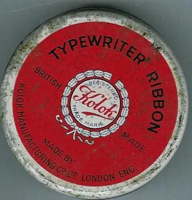 TYPEWRITER RIBBON. Fra KOLOK MANUFACTORING Co, LTD, London.