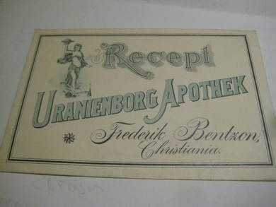 URANIENBORG APOTHEK, CHRISTIANIA