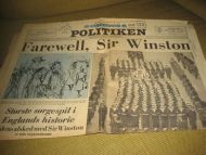 Forside fra POLITIKKEN 31. JANUAR 1965, Farewell, Sir Winston!