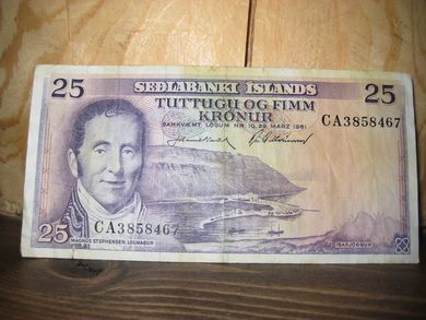 TUTTUGU OG FIMM KRONUR, 1961, CA3858467.