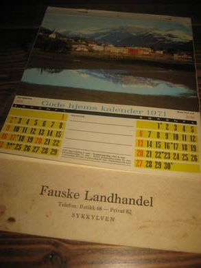 1971, Fauske Landhandel, Tlf 68, SYKKYLVEN.