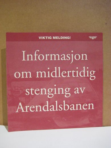 Informasjon, Arendalsbanen.