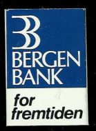 Reklamefyrstikker fra BERGEN BANK, 80 tallet