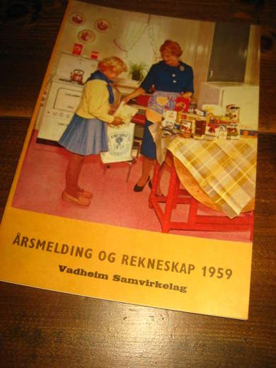 1959, ÅRSMELDING OG REKNESKAP, VADHEIM SAMVIRKELAG.