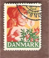 1948, julemerke fra Danmark, stempla.