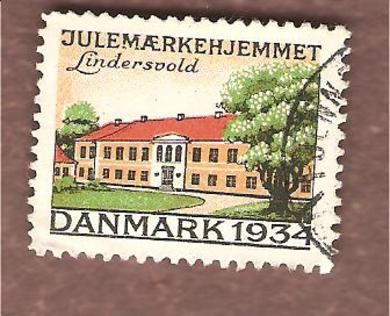 1934, julemerke fra Danmark, stempla.