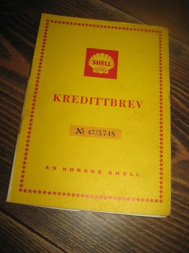 SHELL KREDITTBREV No. 47/5748. 1966.