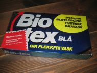 Uåpna eske med innhold, Bio - tex BLÅ. Fra TOMTEN FABRIKKER.