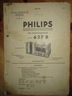 Phillips service dokumentasjon for 627B. 1937.