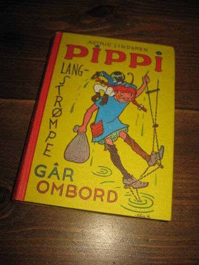 LINDGREN, ASTRID: PIPPI LANGSTRØMPE GÅR OM BORD. 1982.