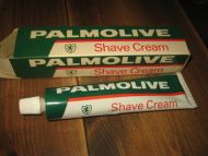 Eske med ubrukt innhold, PALMOLIVE SHAVE CREAM, 60 tallet. 