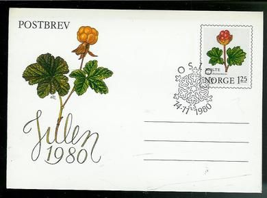 1980, JULA,  POSTBREV stempla 14.11.1980.