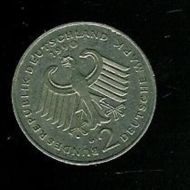 1990, 2 deutsche mark