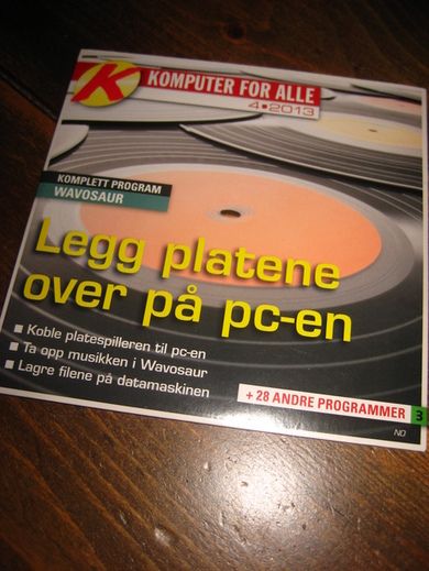 LEGG PLATENE OVER PÅ PC'EN.