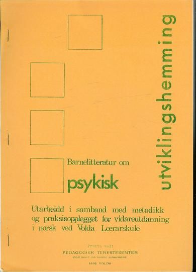 Barnelitteratur om psykisk utviklingshemming.