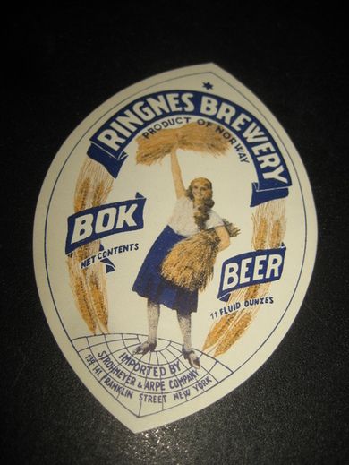 RINGNES BREWERY BOK BEER, 30-40 tallet. 