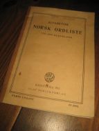 KLEVELAND: ALFABETISK NORSK ORDLISTE. 1915