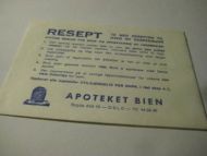 APOTEKET BIEN, OSLO, 60-70 tallet