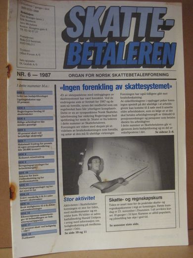 1987,nr 006,                             SKATTE BETALEREN.