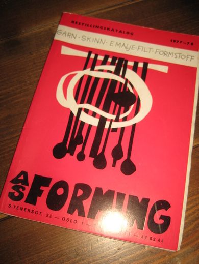 Bestillingskatalog fra AS FORMING, 1977-78. 