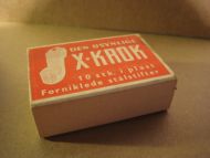 Eske med ubrukt innhold, X-KROK Nr 1, fra Kepro, Larvik, 70 tallet.