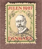 1927, julemerke fra Danmark, brukt