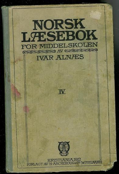 ALVNÆS, IVAR: NORSK LÆSEBOK. 1912.