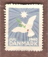 1940,  julemerke fra Danmark, stempla