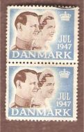 1947, julemerke fra Danmark, ustempla.