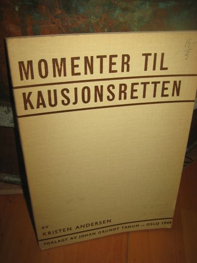 ANDERSEN: MOMENTER TIL KAUSJONSRETTEN. 1949.