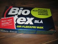 Uåpna eske med innhold, Bio - tex BLÅ. Fra TOMTEN FABRIKKER.