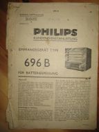 Phillips service dokumentasjon for 696B. 1936.