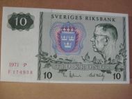 1971,  P,  F174938,                                             10 KRONOR.