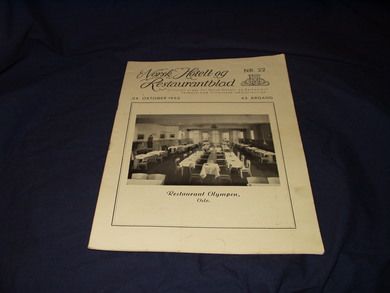 1952,nr 022, Norsk Hotell- og Resturantblad