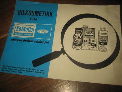 BILKOSMETIKK fra FoMoCo. 60 tallet.