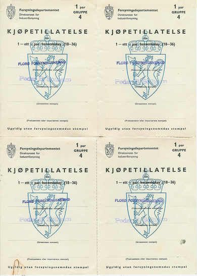 KJØPETILLATELSE fra 1944. Forsyningsnemnda i Florø / Peder B. Solheim