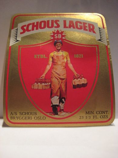 SCHOUS BRYGGERI, SCHOUS LAGER, 50 tallet.