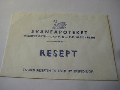 SVANEAPOTEKET, LARVIK, 60 tallet