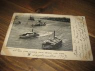 NEW YORK HARBOUR FROM BRIDGE. 1907.