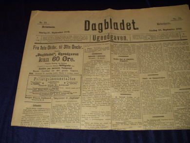 1889,nr 072, Dagbladet Ugeutgaven