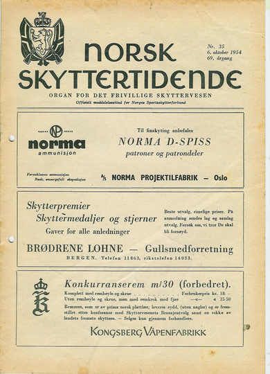 1954,nr 035, NORSK SKYTTERTIDENDE.