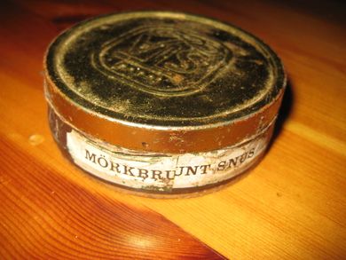 Boks uten innhold, MØRKEBRUNT SNUS, 60 tallet?